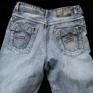 Motor blue denim jeans- sz 34